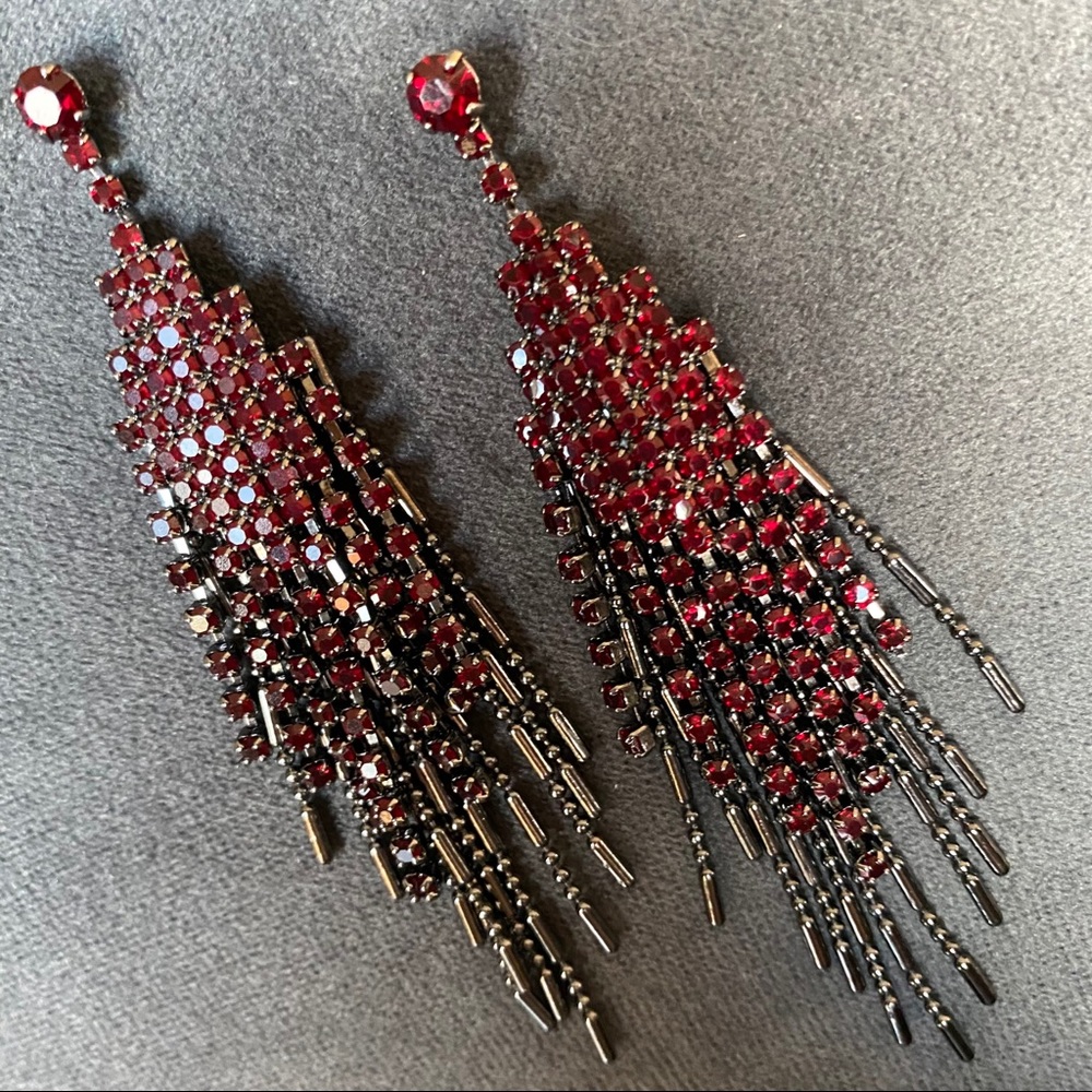 NWT Chico’s Red Chandelier Earrings